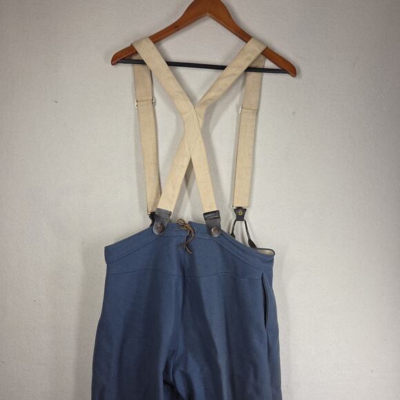 Vtg Civil War Pants Suspenders Military Blue Union Infantry Wool USA Military - Picture 7 of 10